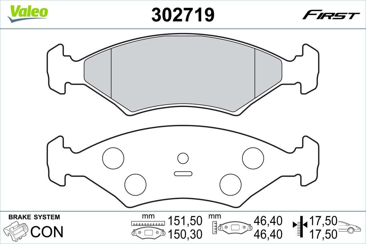 BRAKE PADS FIRST FORD FIESTA IV FR